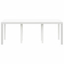vidaXL Kerti Asztal Fehér 200 x 100 x 73 cm polirattan