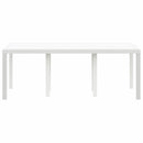 vidaXL Kerti Asztal Fehér 200 x 100 x 73 cm polirattan