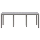 vidaXL Kerti Asztal Világosszürke 200 x 100 x 73 cm polirattan