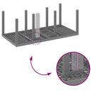 vidaXL Kerti Asztal Világosszürke 200 x 100 x 73 cm polirattan