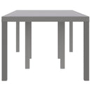 vidaXL Kerti Asztal Világosszürke 200 x 100 x 73 cm polirattan