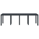 vidaXL Kerti Asztal Antracit 250 x 100 x 73 cm polirattan