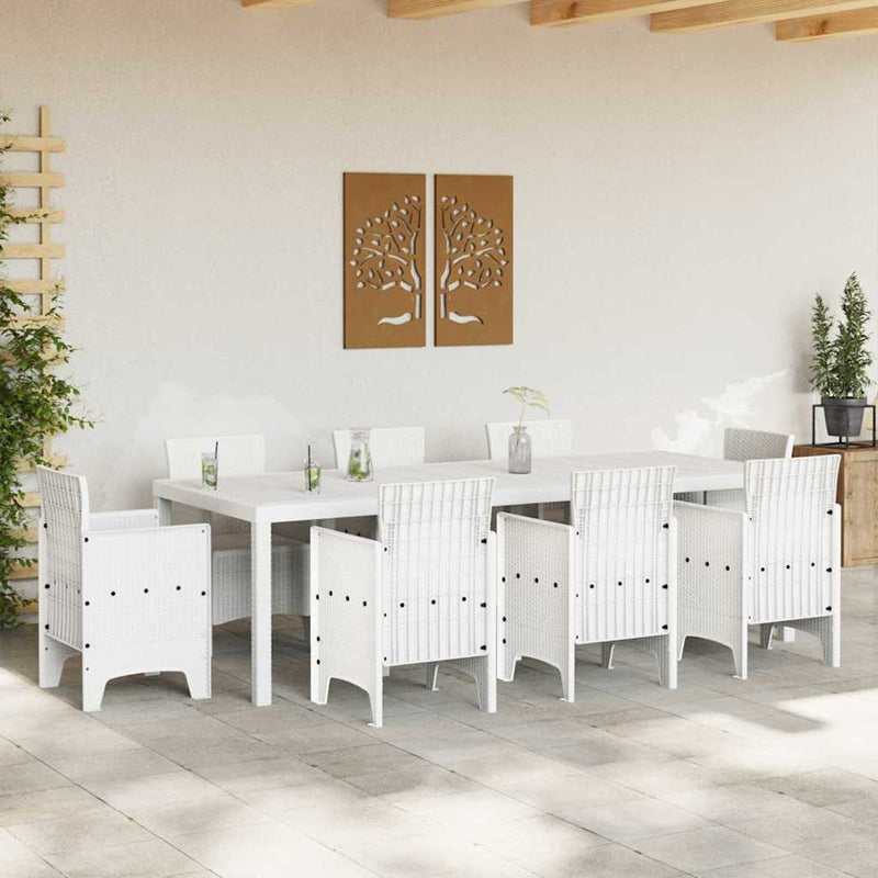 vidaXL Kerti Asztal Fehér 250 x 100 x 73 cm polirattan