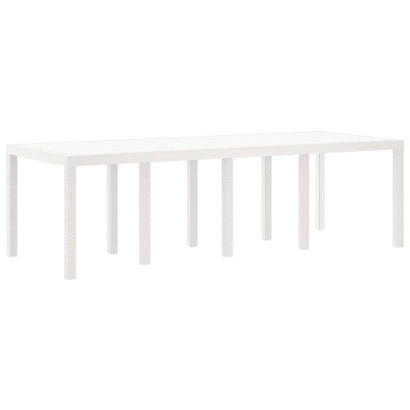 vidaXL Kerti Asztal Fehér 250 x 100 x 73 cm polirattan