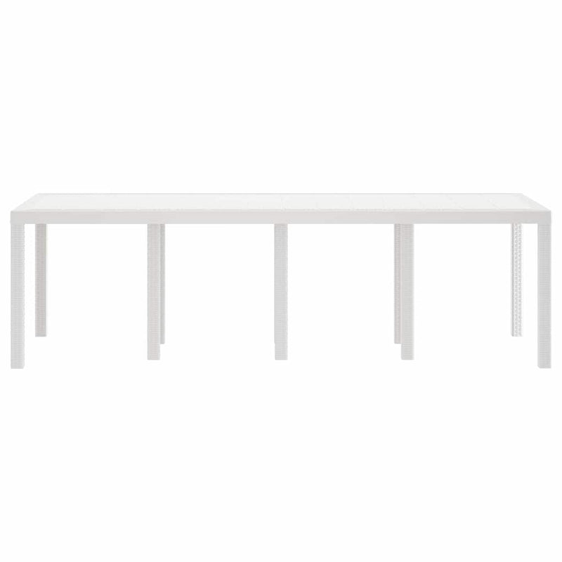 vidaXL Kerti Asztal Fehér 250 x 100 x 73 cm polirattan