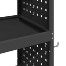 vidaXL Eszköz Kocsi Fekete 75 x 35 x 73 cm Hidegen húzott acél