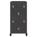 vidaXL Eszköz Kocsi Fekete 75 x 35 x 73 cm Hidegen hengerelt acél