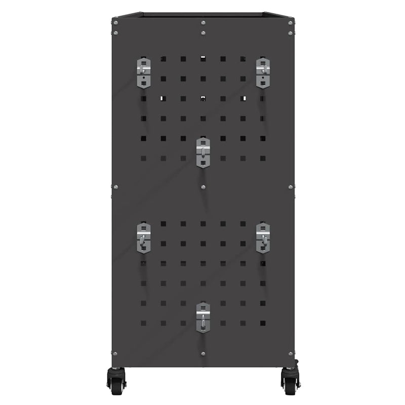 vidaXL Eszköz Kocsi Fekete 75 x 35 x 73 cm Hidegen húzott acél