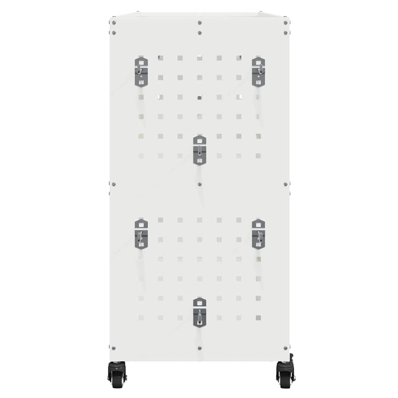 vidaXL Eszköz Kocsi kerékkel Fehér 75 x 35 x 73 cm Hidegen húzott acél