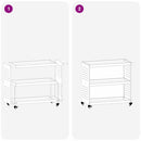 vidaXL Eszköz Kocsi Oliva zöld 75 x 35 x 73 cm Hidegen húzott acél