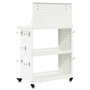vidaXL Eszköz Kocsi Fehér 65 x 35 x 111 cm Hidegen hengerelt acél