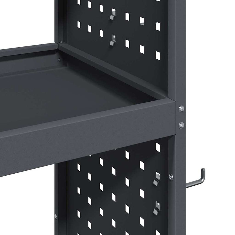 vidaXL Eszköz Kocsi Antracit 65 x 35 x 111 cm Hidegen húzott acél