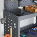 vidaXL Eszköz Kocsi Antracit 65 x 35 x 111 cm Hidegen húzott acél