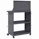 vidaXL Eszköz Kocsi Antracit 65 x 35 x 111 cm Hidegen húzott acél