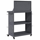 vidaXL Eszköz Kocsi Antracit 65 x 35 x 111 cm Hidegen hengerelt acél