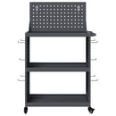 vidaXL Eszköz Kocsi Antracit 65 x 35 x 111 cm Hidegen húzott acél