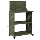 vidaXL Eszköz Kocsi Oliva zöld 65 x 35 x 111 cm Hidegen húzott acél