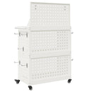 vidaXL Eszköz Kocsi Fehér 65 x 35 x 111 cm Hidegen hengerelt acél