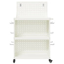 vidaXL Eszköz Kocsi Fehér 65 x 35 x 111 cm Hidegen hengerelt acél