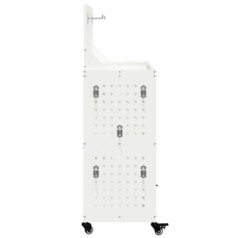 vidaXL Eszköz Kocsi Fehér 65 x 35 x 111 cm Hidegen húzott acél