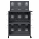 vidaXL Eszköz Kocsi Antracit 65 x 35 x 111 cm Hidegen hengerelt acél