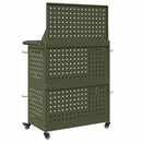vidaXL Eszköz Kocsi Olajzöld 65 x 35 x 111 cm Hidegen hengerelt acél