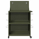 vidaXL Eszköz Kocsi Olajzöld 65 x 35 x 111 cm Hidegen hengerelt acél