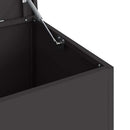 vidaXL Kerti tároló párna doboz Acél 100 x 50,5 x 50 cm 220 Fekete