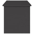 vidaXL Kültéri Tároló Doboz tárolóval Fekete 100 x 50,5 x 50 cm Acél