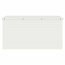 vidaXL Kültéri Tároló Doboz tárolóval Fehér 100 x 50,5 x 50 cm Acél