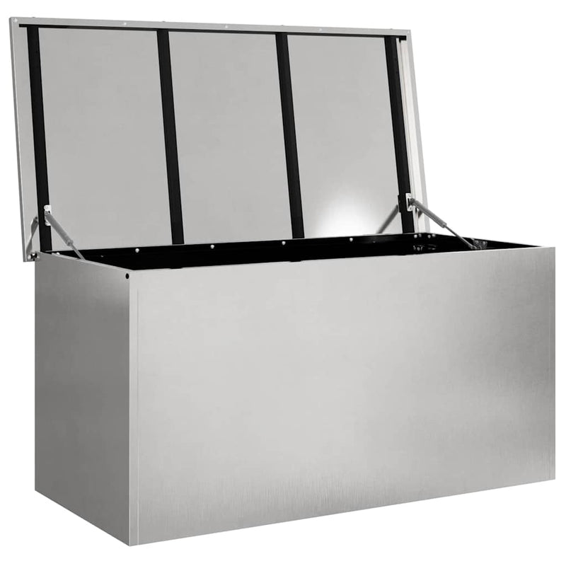 vidaXL Kültéri Tároló Doboz Ezüst 100 x 50.5 x 50 cm Rozsdamentes acél