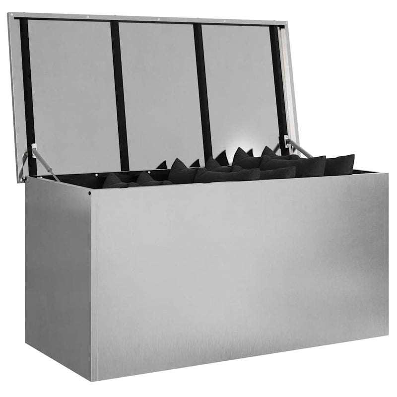 vidaXL Kültéri Tároló Doboz Ezüst 100 x 50.5 x 50 cm Rozsdamentes acél