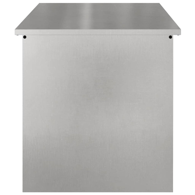 vidaXL Kültéri Tároló Doboz Ezüst 100 x 50.5 x 50 cm Rozsdamentes acél