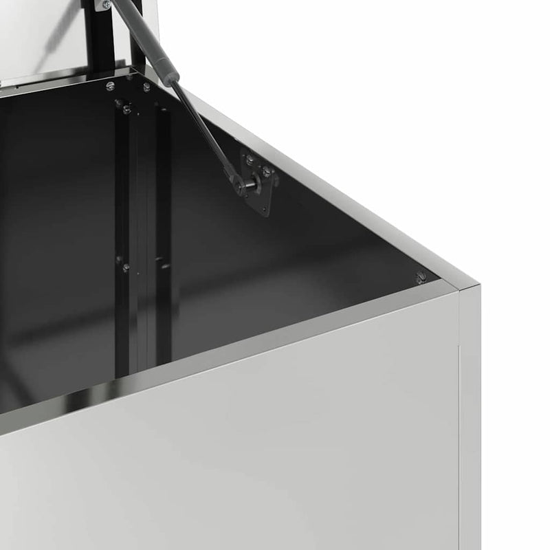 vidaXL Kültéri Tároló Doboz Ezüst 100 x 50.5 x 50 cm Horganyzott acél