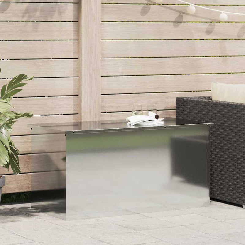 vidaXL Kültéri Tároló Doboz Ezüst 100 x 50.5 x 50 cm Horganyzott acél