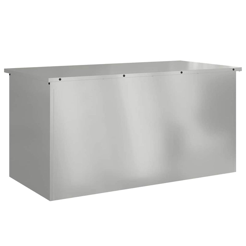 vidaXL Kültéri Tároló Doboz Ezüst 100 x 50.5 x 50 cm Horganyzott acél