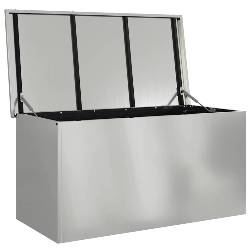 vidaXL Kültéri Tároló Doboz Ezüst 100 x 50.5 x 50 cm Horganyzott acél