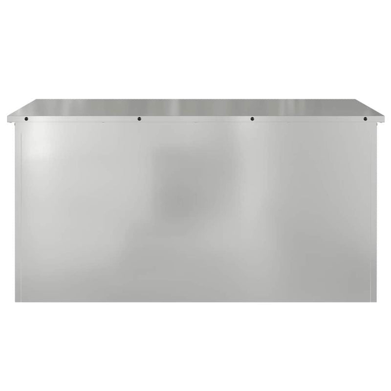 vidaXL Kültéri Tároló Doboz Ezüst 100 x 50.5 x 50 cm Horganyzott acél