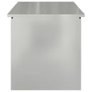vidaXL Kültéri Tároló Doboz Ezüst 100 x 50,5 x 50 cm Acél