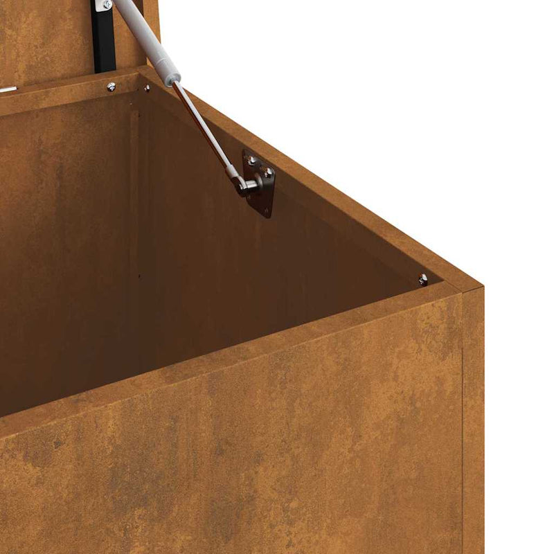 vidaXL Kültéri Tároló Doboz Barna 100 x 50.5 x 50 cm időjárásálló acél