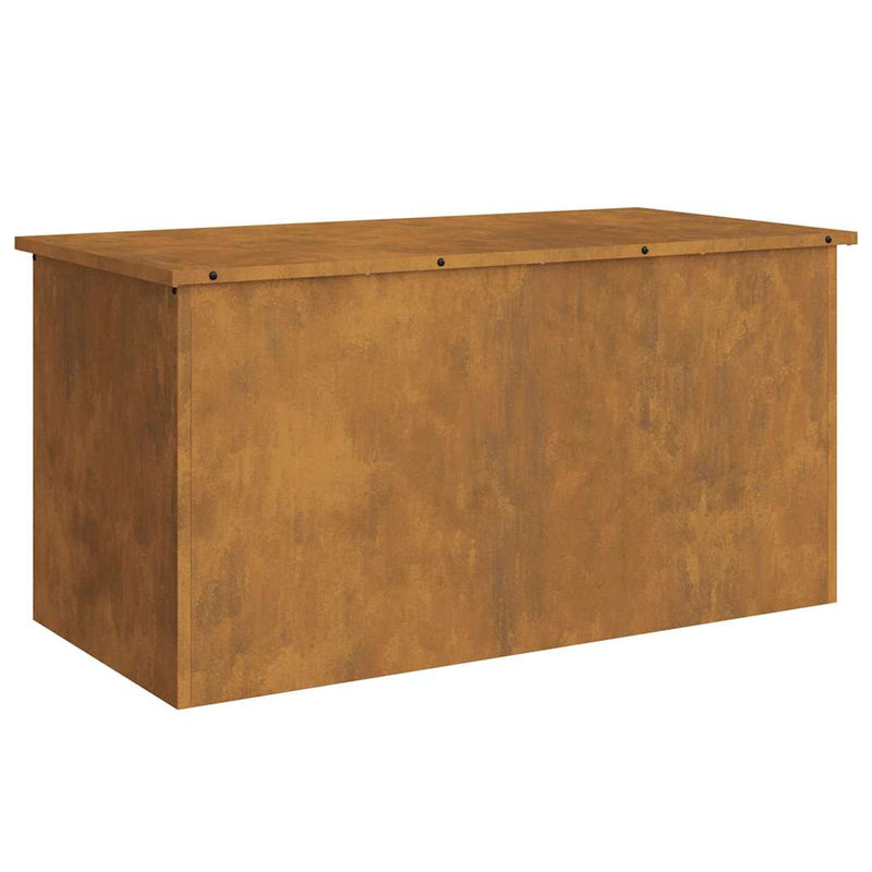 vidaXL Kültéri Tároló Doboz Barna 100 x 50.5 x 50 cm időjárásálló acél