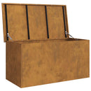 vidaXL Kültéri Tároló Doboz tárolóval Rozsdás 100 x 50,5 x 50 cm Acél