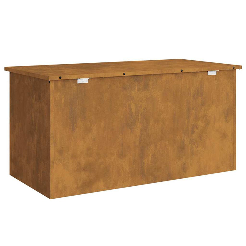 vidaXL Kültéri Tároló Doboz Barna 100 x 50.5 x 50 cm időjárásálló acél