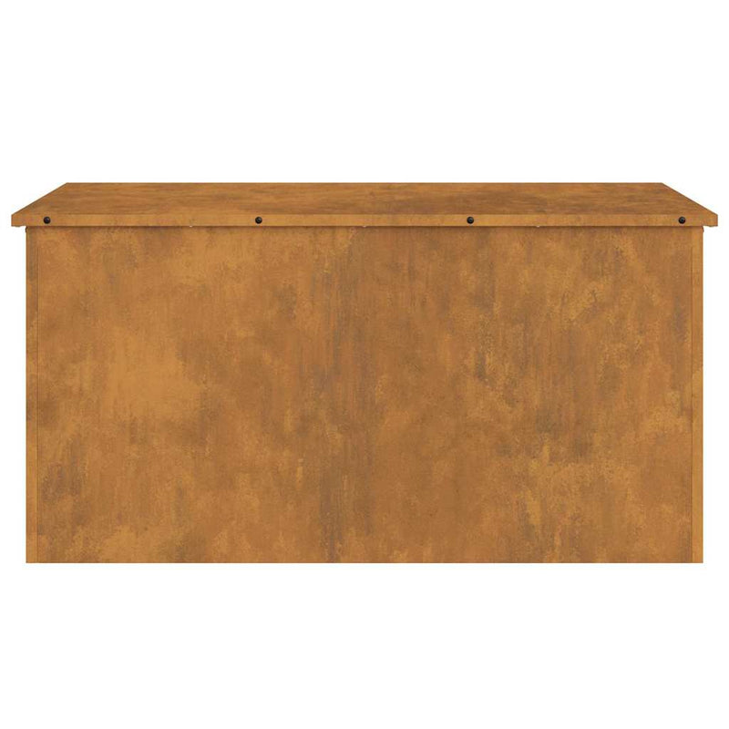 vidaXL Kültéri Tároló Doboz Barna 100 x 50.5 x 50 cm időjárásálló acél