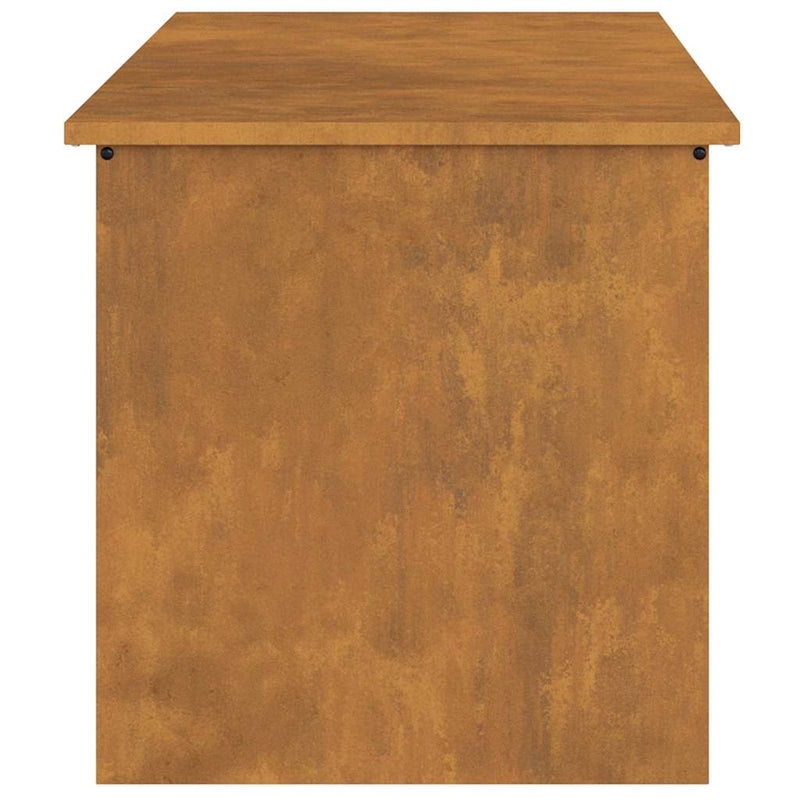 vidaXL Kültéri Tároló Doboz Barna 100 x 50.5 x 50 cm időjárásálló acél