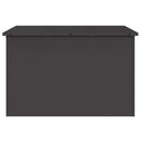 vidaXL Kültéri Tároló Doboz tárolóval Fekete 80 x 50,5 x 50 cm Acél