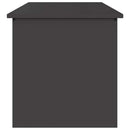 vidaXL Kültéri Tároló Doboz tárolóval Fekete 80 x 50,5 x 50 cm Acél