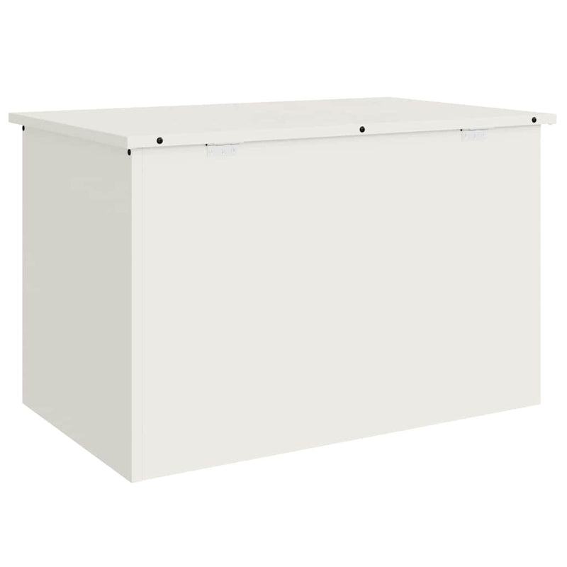 vidaXL Kültéri Tároló Doboz tárolóval Fehér 80 x 50.5 x 50 cm