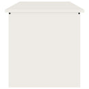 vidaXL Kültéri Tároló Doboz tárolóval Fehér 80 x 50,5 x 50 cm Acél