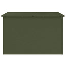 vidaXL Kültéri Tároló Doboz tárolóval Olajzöld 80 x 50,5 x 50 cm Acél